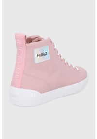 Hugo Trampki Zero damskie kolor różowy. Nosek buta: okrągły. Zapięcie: sznurówki. Kolor: różowy. Materiał: bawełna, włókno. Szerokość cholewki: normalna #4