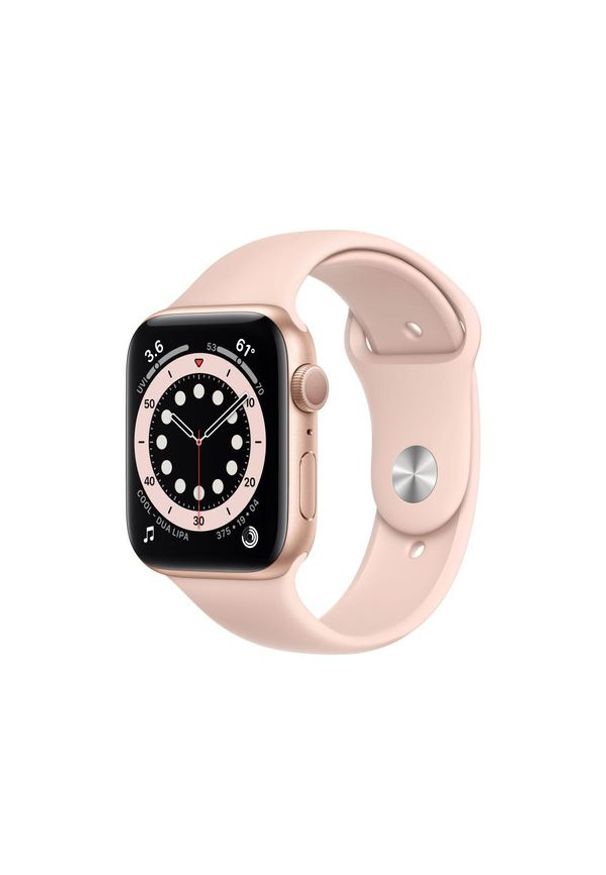APPLE Watch Series 6 GPS, 40mm Gold Aluminium Case with Pink Sand Sport Band - Regular. Styl: sportowy