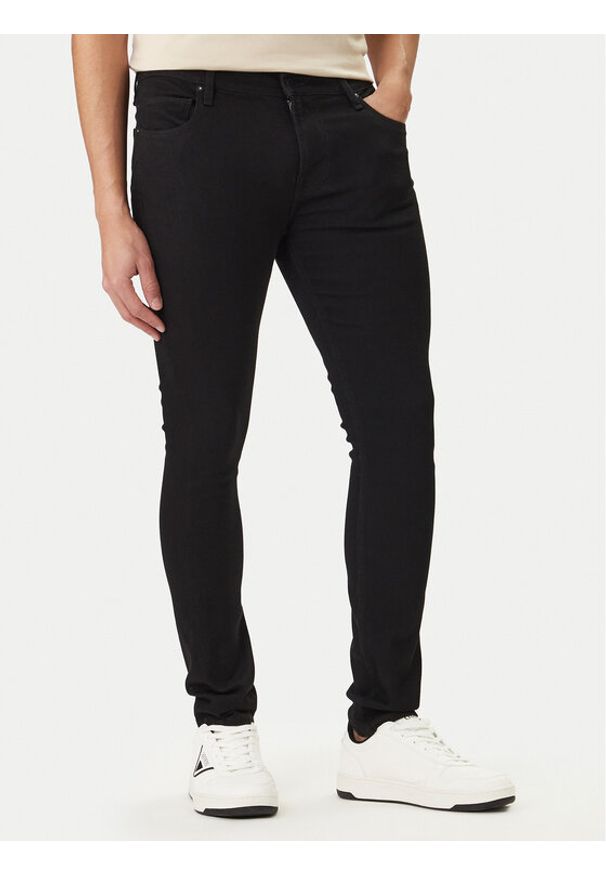 Guess Jeansy Chris M2YA27 D4Q51 Czarny Super Skinny Fit. Kolor: czarny