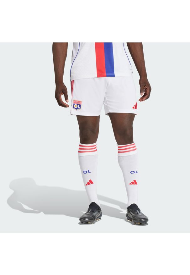 Adidas - Szorty Olympique Lyonnais 25/26 Home. Kolor: biały. Sport: piłka nożna