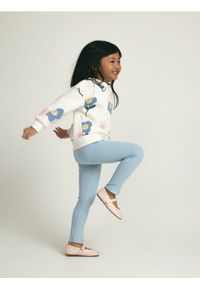 Reserved - Legginsy z rozcięciami - jasnoniebieski. Kolor: niebieski. Materiał: wiskoza, dzianina #1