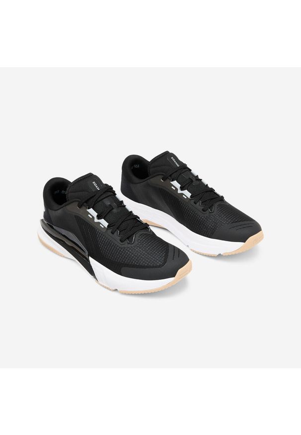 DOMYOS - Buty fitness męskie Energy+. Kolor: szary, czarny, wielokolorowy, biały. Szerokość cholewki: normalna. Sport: fitness