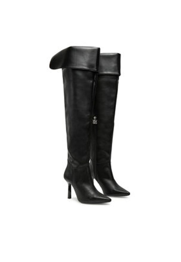 Hugo - HUGO Kozaki Katniss 50529833 Czarny. Kolor: czarny. Materiał: skóra