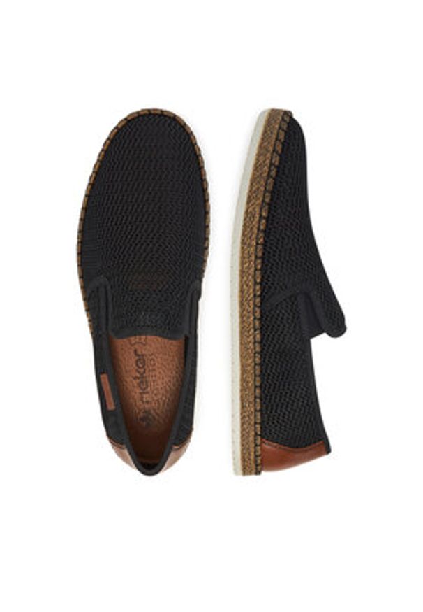 Rieker Półbuty B5276-00 Czarny. Kolor: czarny. Materiał: materiał