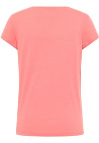 Mustang - MUSTANG Alina C Logo Tee Damski T-shirt Tea Rose 1013222 8142 #2