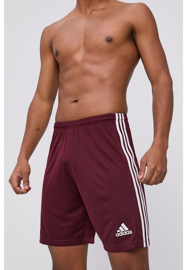adidas Performance - Szorty. Okazja: na co dzień. Kolor: czerwony. Styl: casual