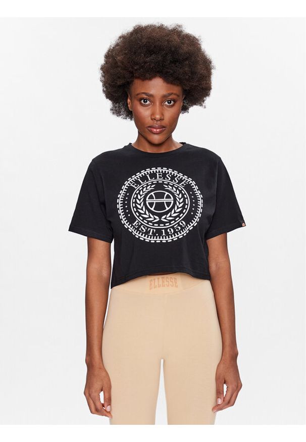 Ellesse T-Shirt Carala SGR17774 Czarny Regular Fit. Kolor: czarny. Materiał: bawełna