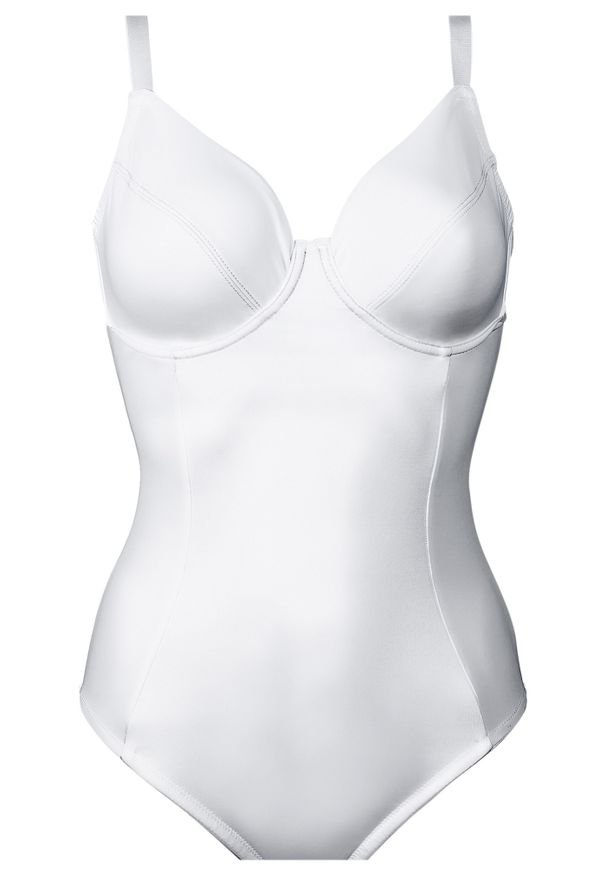 bonprix - Body shape, średni stopień modelowania sylwetki. Kolor: biały. Materiał: bawełna, materiał