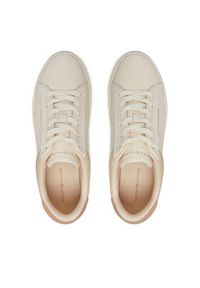 TOMMY HILFIGER - Tommy Hilfiger Sneakersy Essential Court FW0FW08320 Beżowy. Kolor: beżowy. Materiał: skóra
