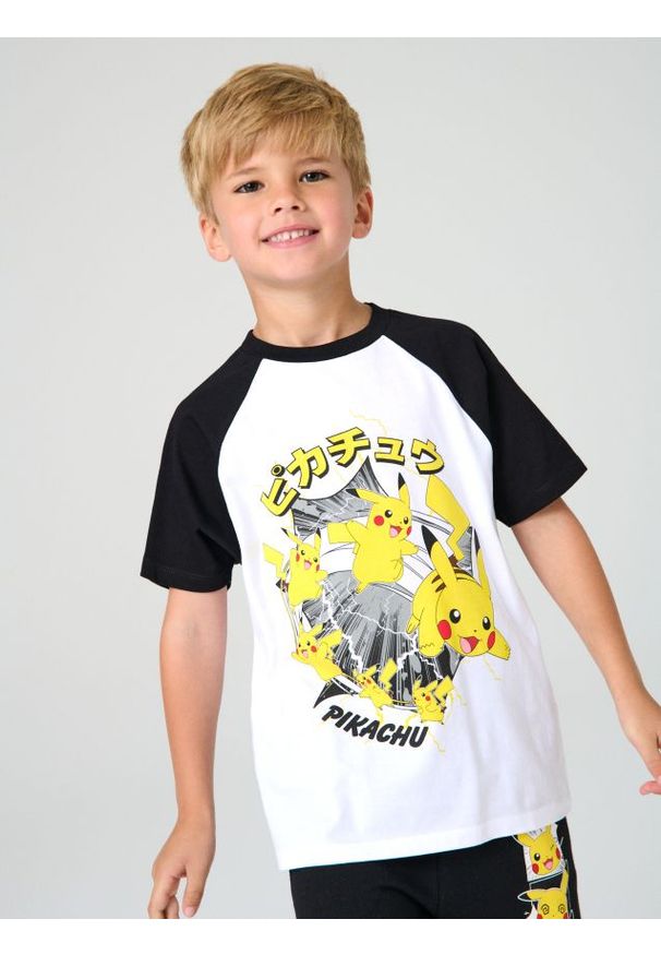 Sinsay - Koszulka Pokémon - biały. Kolor: biały