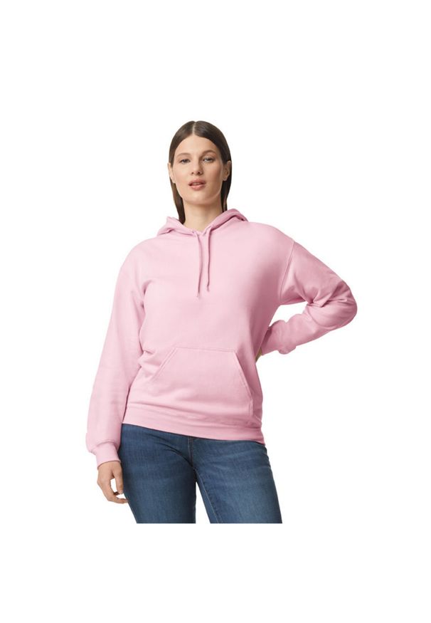 GILDAN - Bluza Z Kapturem Dla Dorosłych Unisex Softstyle Fleece Midweight. Typ kołnierza: kaptur. Kolor: różowy
