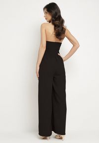 Born2be - Czarny Kombinezon Taliowany Ozdobiony Guzikami Niladwenna. Kolor: czarny. Wzór: aplikacja. Styl: elegancki #4