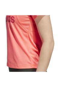Adidas - Koszulka sportowa damska adidas Badge od Sport Logo GK0313. Materiał: materiał, poliester. Długość rękawa: krótki rękaw. Długość: krótkie. Sport: kolarstwo, fitness #5