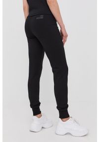 Love Moschino spodnie damskie kolor czarny gładkie. Kolor: czarny. Wzór: gładki #2
