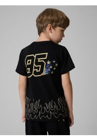 4f - 4F T-shirt regular z nadrukiem dziecięcy 4F x Bartosz Zmarzlik - czarny 134/140 (8-10 lat). Okazja: na co dzień. Kolor: czarny. Materiał: materiał, bawełna. Wzór: nadruk. Sezon: lato. Styl: młodzieżowy, casual, klasyczny, sportowy #1