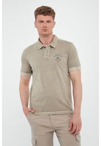 Aeronautica Militare - Polo męskie z naszywką AERONAUTICA MILITARE. Typ kołnierza: polo. Wzór: aplikacja #1