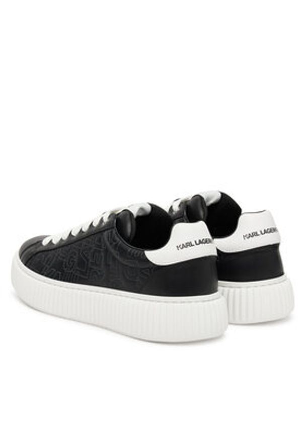 Karl Lagerfeld - KARL LAGERFELD Sneakersy KL24224 Czarny. Kolor: czarny. Materiał: skóra