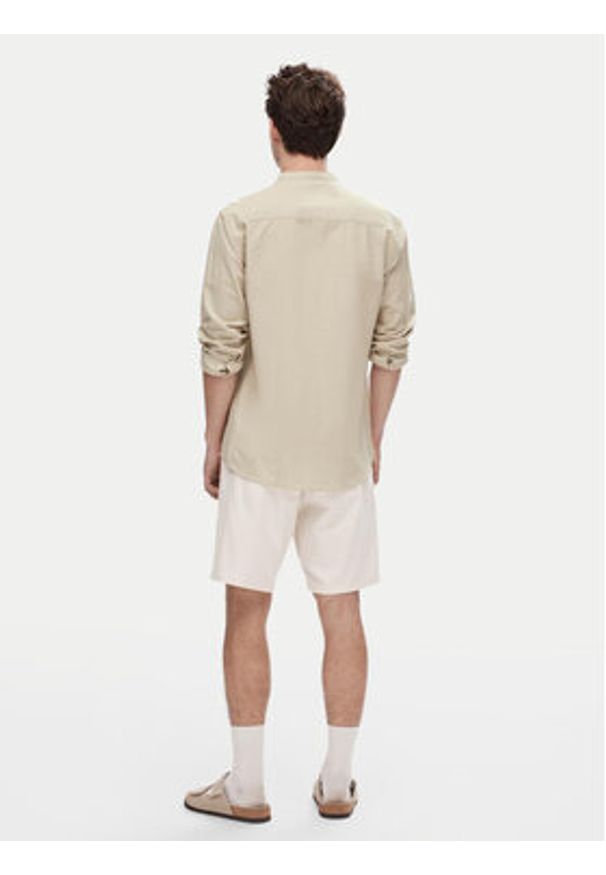 Selected Homme Koszula New Linen 16079054 Beżowy Regular Fit. Kolor: beżowy. Materiał: bawełna