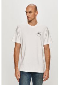 Levi's® - Levi's - T-shirt. Okazja: na spotkanie biznesowe. Kolor: biały. Materiał: dzianina. Wzór: nadruk. Styl: biznesowy #2