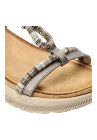 Sandały damskie Artiker, cholewka ze skóry ekologicznej cienkie paski z przodu lekka amortyzująca podeszwa komfortowy styl casualowy, szare, 58C0010. Okazja: na co dzień. Zapięcie: pasek. Kolor: szary. Materiał: skóra ekologiczna. Wzór: paski. Styl: casual #5