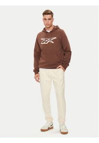 Reebok Bluza Vector 100202413 Brązowy Regular Fit. Kolor: brązowy. Materiał: bawełna #5
