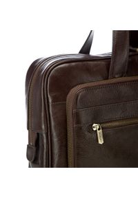 Wittchen - Męska torba na laptopa 15,6" skórzana vintage z licznymi kieszeniami. Kolor: brązowy. Materiał: skóra. Styl: vintage #2