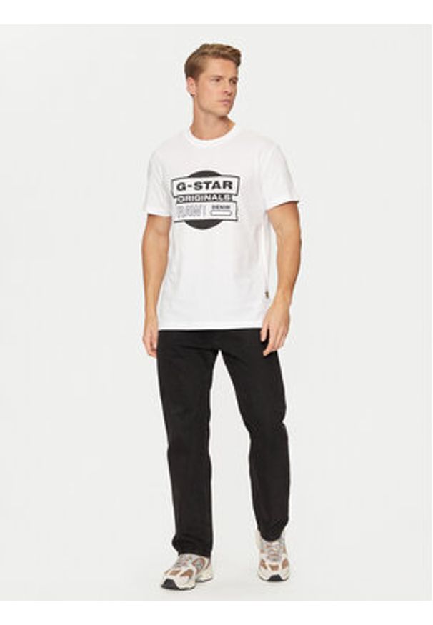 G-Star RAW - G-Star Raw T-Shirt Originals D25443-8415 Biały Regular Fit. Kolor: biały. Materiał: bawełna
