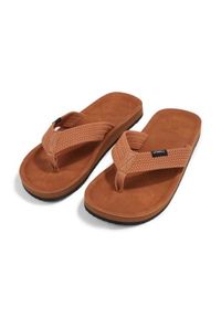 ONeill Japonki O'Neill Chad Sandals M 92800613189 brązowe. Kolor: brązowy. Materiał: guma. Wzór: aplikacja, paski