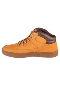 Timberland - Buty sportowe Sneakersy męskie, Davis Square Mid. Zapięcie: sznurówki. Kolor: żółty. Materiał: materiał. Szerokość cholewki: normalna. Sport: turystyka piesza