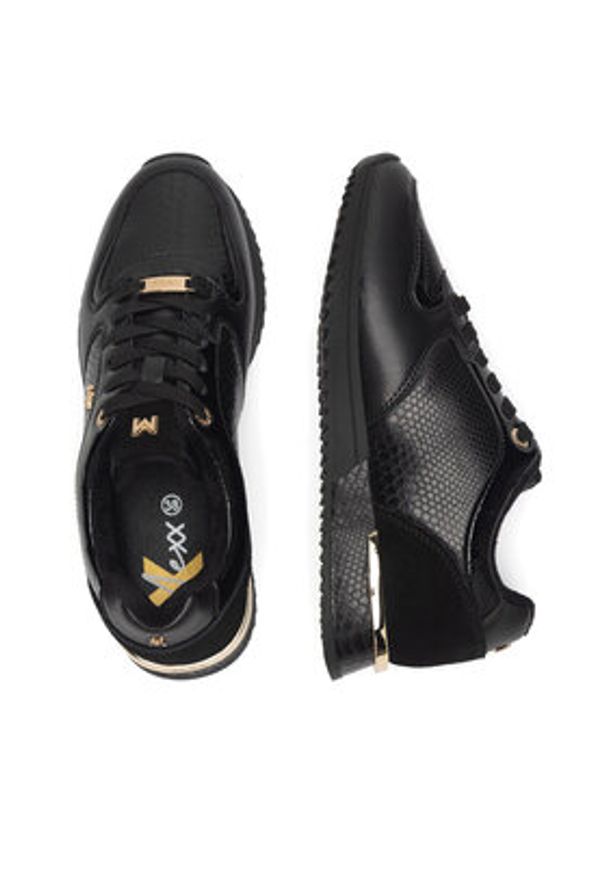 MEXX Sneakersy MI001008343W Czarny. Kolor: czarny. Materiał: skóra
