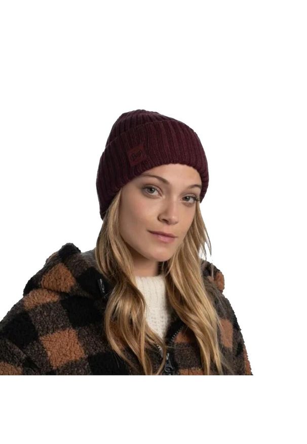 Czapka dla dorosłych Buff Ervin Merino Hat Beanie. Kolor: czerwony. Materiał: wełna. Sezon: zima. Styl: sportowy