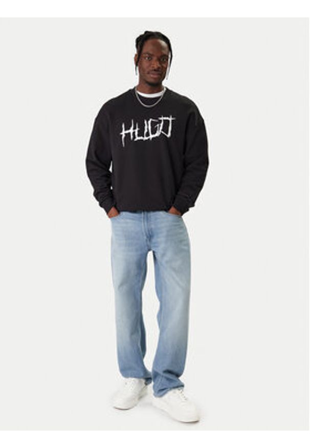 Hugo - HUGO Bluza Namenex 50554392 Czarny Regular Fit. Kolor: czarny. Materiał: bawełna