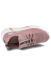 Różowe Sneakersy Damskie Artiker Modne Półbuty. Okazja: na co dzień. Kolor: różowy. Materiał: jeans, materiał. Szerokość cholewki: normalna #8