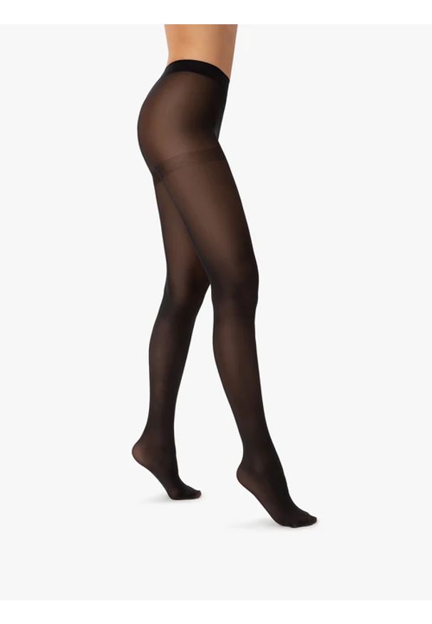Ryłko - Czarne klasyczne rajstopy 50 DEN. Kolor: czarny. Materiał: materiał, nylon, bawełna, elastan