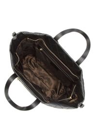 Wittchen - Damski plecak skórzany pikowany. Kolor: czarny. Materiał: skóra. Wzór: aplikacja, paski, gładki. Styl: elegancki #5