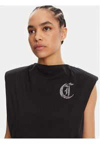 Just Cavalli Sukienka codzienna 78PAOE11 Czarny Regular Fit. Okazja: na co dzień. Kolor: czarny. Materiał: bawełna. Typ sukienki: proste. Styl: casual