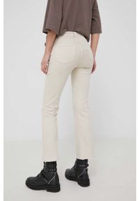Answear Lab jeansy damskie kolor beżowy medium waist. Kolor: beżowy. Styl: wakacyjny