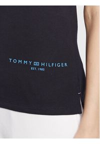 TOMMY HILFIGER - Tommy Hilfiger Polo Logo WW0WW37628 Granatowy Slim Fit. Typ kołnierza: polo. Kolor: niebieski. Materiał: bawełna