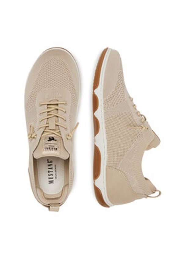 Mustang Sneakersy 1488-303 Beżowy. Kolor: beżowy. Materiał: materiał