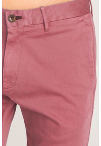 JOOP! Jeans - Różowe chinosy Joop Jeans Steen. Kolor: różowy. Materiał: skóra. Wzór: aplikacja #3