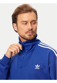 Adidas - adidas Bluza adicolor Funnel IX5216 Niebieski Regular Fit. Kolor: niebieski. Materiał: bawełna #4