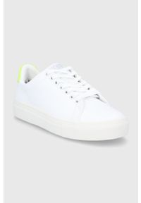 DKNY - Dkny buty skórzane K4146126.WZT kolor biały. Nosek buta: okrągły. Zapięcie: sznurówki. Kolor: biały. Materiał: skóra #5