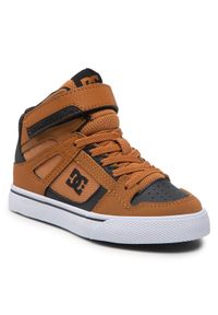 DC Sneakersy Pure High-Top Ev ADBS300324 Brązowy. Kolor: brązowy. Materiał: skóra