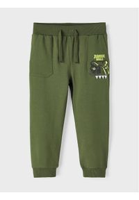 Name it - NAME IT Spodnie dresowe 13219774 Zielony Regular Fit. Kolor: zielony. Materiał: bawełna #1