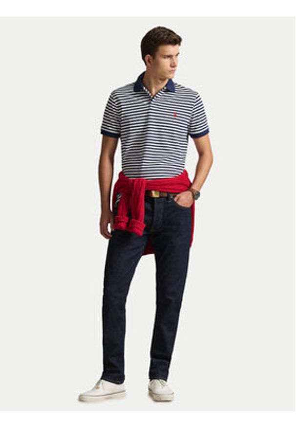 Polo Ralph Lauren Polo 710956682500 Granatowy Slim Fit. Typ kołnierza: polo. Kolor: niebieski. Materiał: bawełna