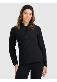 4f - 4F Polar ze stójką slim damski - czarny L. Typ kołnierza: kołnierzyk stójkowy. Kolor: czarny. Materiał: polar. Sport: wspinaczka #1