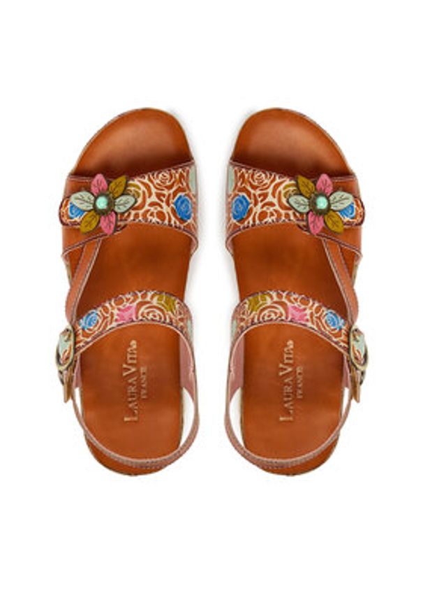 Laura Vita Sandały Dorry 21 Brązowy. Kolor: brązowy. Materiał: skóra