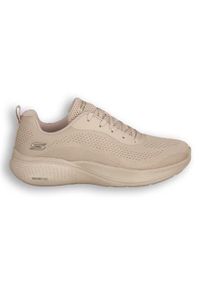 skechers - Buty do chodzenia damskie Skechers Tpe Bobs Infinity. Kolor: beżowy. Materiał: syntetyk, materiał. Szerokość cholewki: normalna. Sport: turystyka piesza
