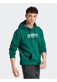Adidas - adidas Bluza ALL SZN Fleece Graphic IJ9426 Zielony Loose Fit. Kolor: zielony. Materiał: bawełna