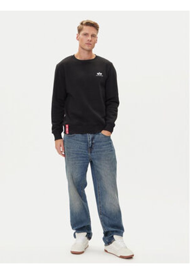 Alpha Industries Bluza Basic 188307 Czarny Regular Fit. Kolor: czarny. Materiał: bawełna